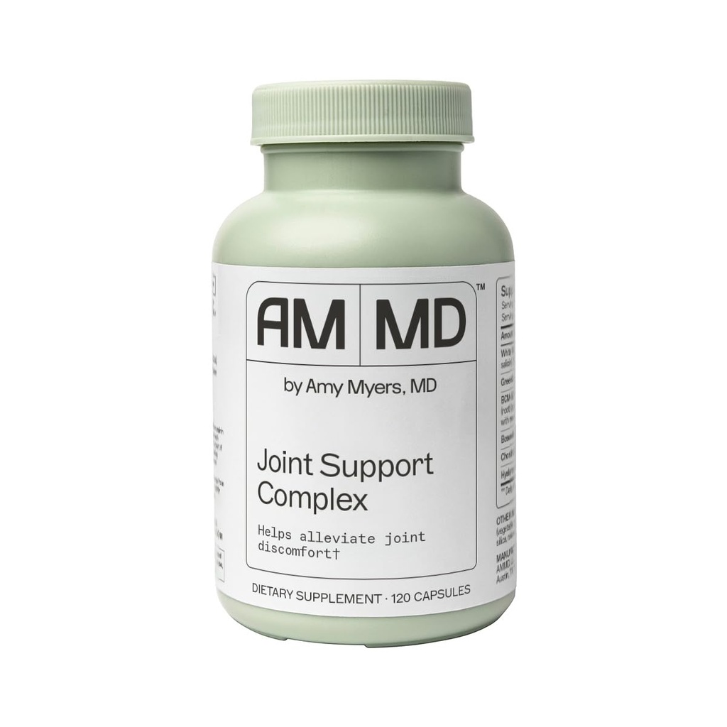 Amy Myers MD Join Support Complex Supplement - Støtter felles helse og mobilitet - Glucosamine HCL - Chondroitin - Turmeric - 120 Kapsler