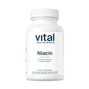 Vitale næringsstoffer Niacin 500mg | Timed-destillat Niacin Supplement for menn og kvinner | Vitamin B3 støtter hjerte helse og protein og fettmetabolisme | Gluten, Dairy, Soya Gratis | Ikke-GMO | 90 tabletter