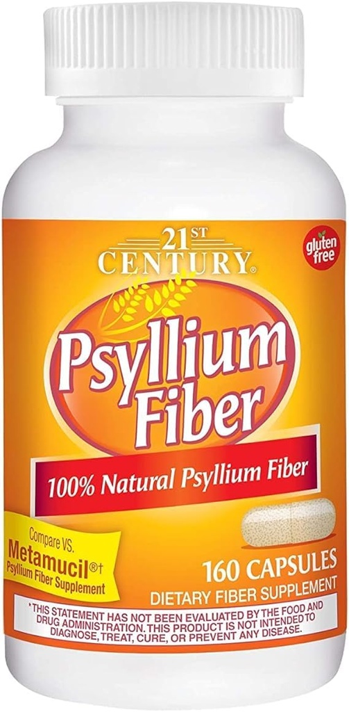 21st Century, Psyllium Fiber, 160 Kapsler - 2pc