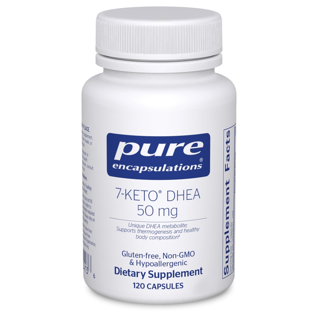 Rene innkapslinger 7-Keto DHEA 50 mg | Unikt DHEA Metabolitt Supplement for å støtte termogenese og sunn kroppssammensetning* | 120 kapsler