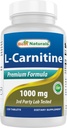 Beste Naturals L-karnitin fumarat 1000mg per tablett - 120 greve - Boosts Cellular Energy