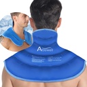 Atsuwell ispakke for hals og skulder kalde kompresjon, skulder ispakker reusable Gel pakke, store øvre bak kulde pakke Wrap for hals, skulder, Hip, blå