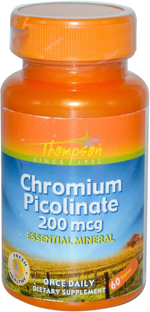 Thompson Krom Picolinat, Tablett (Btl-Plastic) 200mcg 60ct