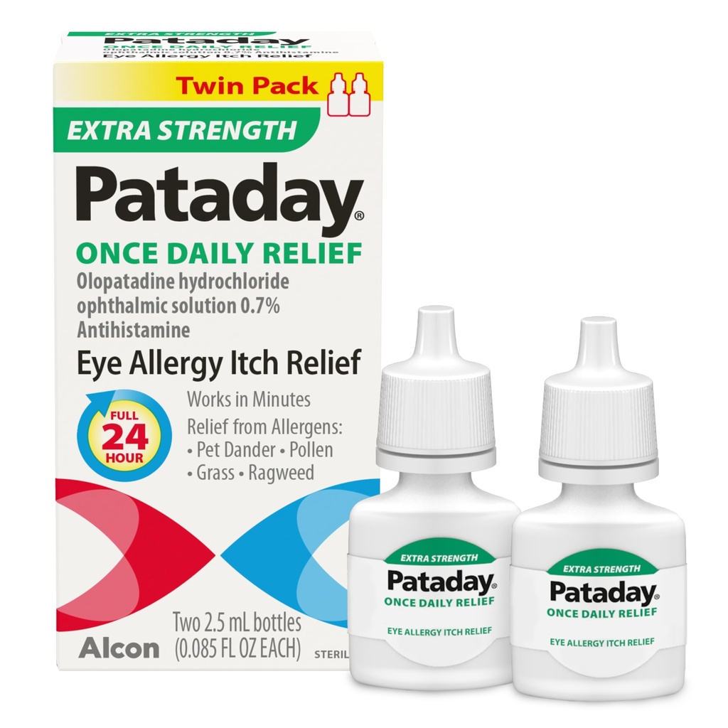 Pataday En gang daglig lindring ekstra styrke relief 2,5 ml, 2 teller