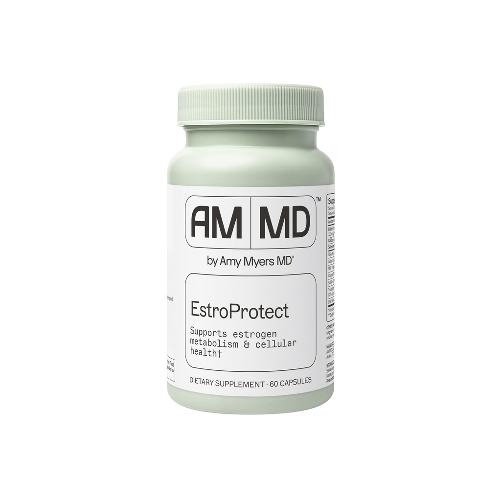 Amy Myers MD EstroProtect Supplement - Støtter østrogenbalanse og hormon helse - DIM, kalsium-D-Glucarate, Broccoli Seed Extract - 60 kapsler