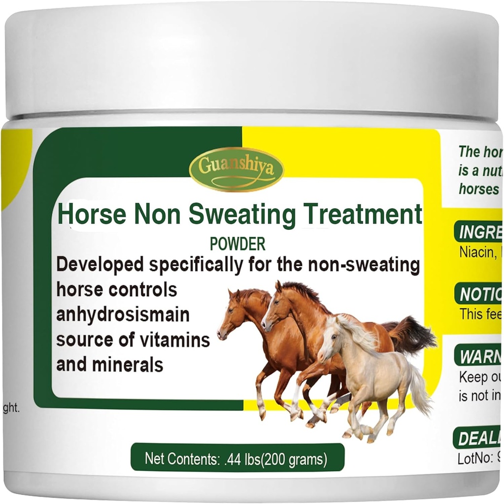 Hest ikke-svitende behandling, fremme sunn temperatur for å stoppe svette, AC, gammel, Mare, Gelding, Anhidrosis, En varm sommer dag bruk