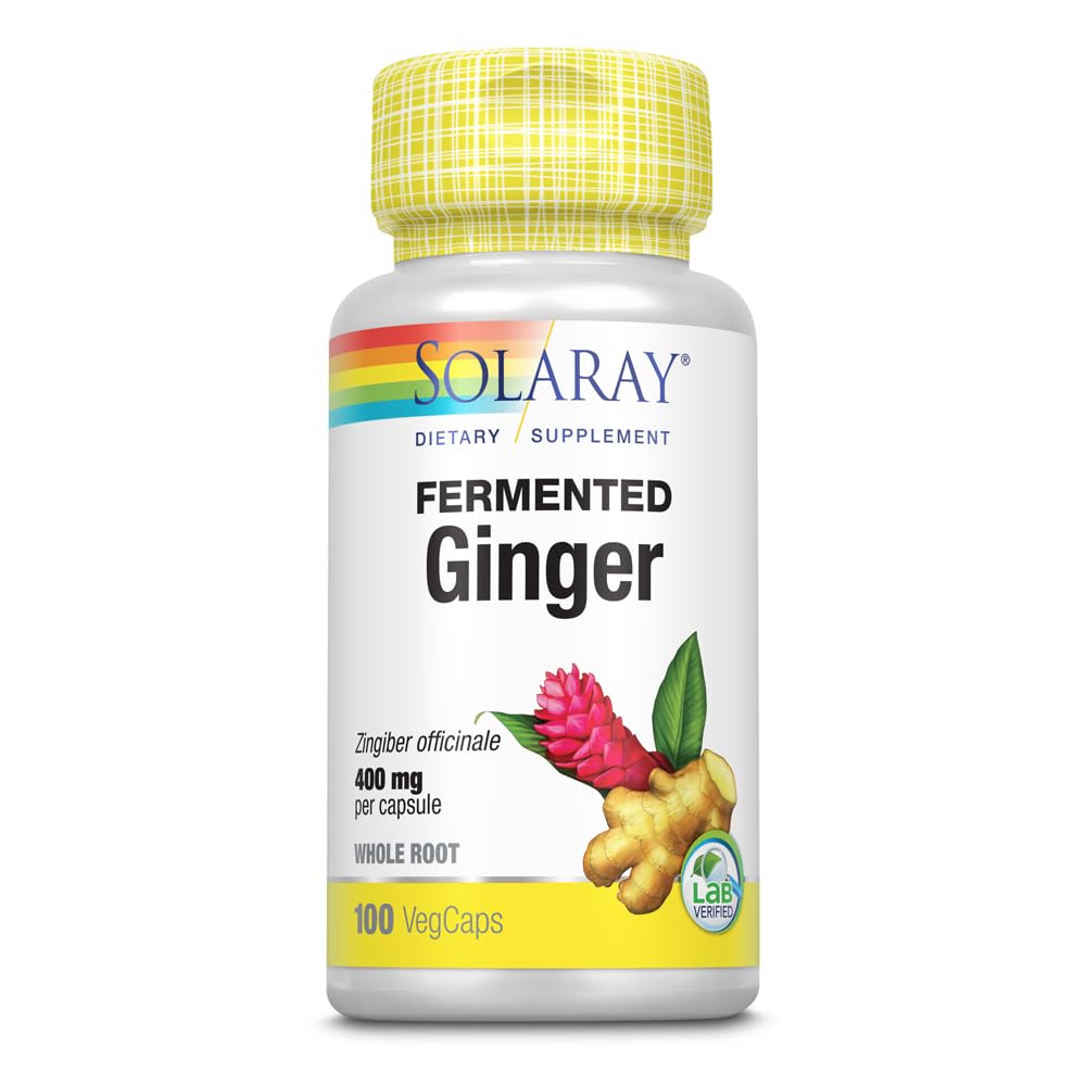 SOLARAY Fermented Ginger Root 400mg ® 100 Vegkaps