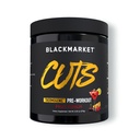 BLACKMARKET CUTS Pre Workout – termogen energi og fokus pulver for menn og kvinner, fettmetabolisme, muskel definisjon, kreatinfri, 30 serveringer (Fruit Punch)