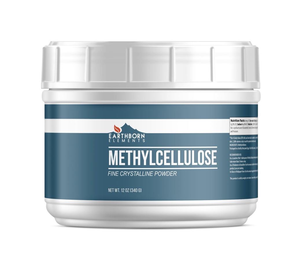 Jordbårne elementer Metylcellulose (12 oz), ingen emulgatorer eller tilsetningsmidler, matkvalitet