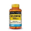 Mason Natural Selen 200 mcg - Antioksidant Supplement for immun støtte og prostata helse, essensielt spor Mineral, 60 tabletter