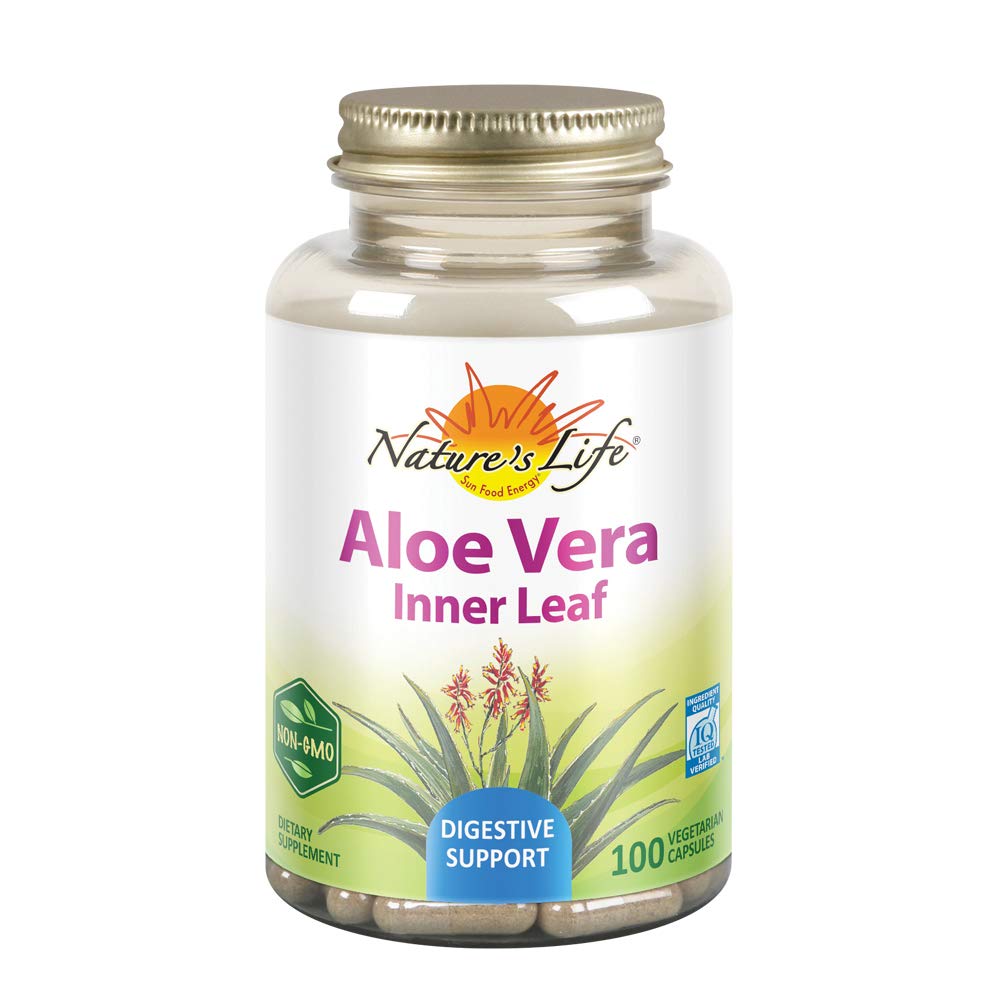 Naturens liv Aloe Vera Inner Leaf | Hud Helse, Digestiv støtte & Regularity Formula | med Fennel | Non-GMO & Vegan | No Fillers