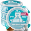 Nootropisk energi Koffeinpukker • 100 mg Koffein • Alpha GPC • Huperzine A & Essential Vitaminer • Sukkerfri • Kokosfiberteknologi • Vintergrønn Flavor • 15 Pouches Per Can (pakke med 4)