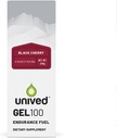 Unived Gel 100 - Vegan Energy Gel for Endurance Athlets Runners & Cyclists - 100kcal - Black Cherry - Pakke med 6