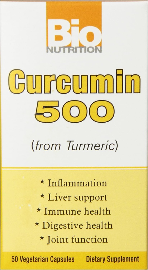 Bio Nutrition Curcummin 500 Vegi-Caps, 50 greve