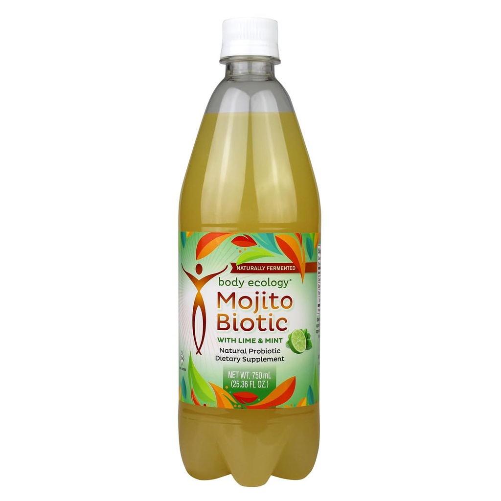 Body Ecology MojitoBiotic | Keto-vennlig, lavkarb probiotisk drikke som kan hjelpe curb sukker cravings. 25oz flaske