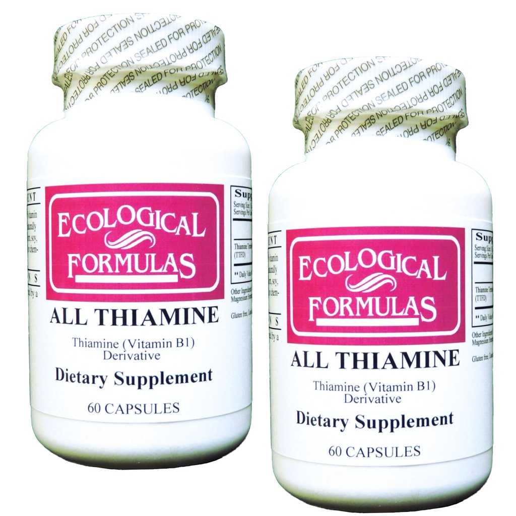 Økologiske Formel Alle Thiamin vitamin B1 50 mg, 2 X 60 Kapsler