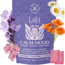 Laki Naturals Lavender Kamille Calmood Funksjonell Herbal Lozenges (14ct) Throat & Calming Hard Candies med magnesium, Ashwagandha, California Poppy & Valerian. Vegansk, Sukkerfri, Glutenfri