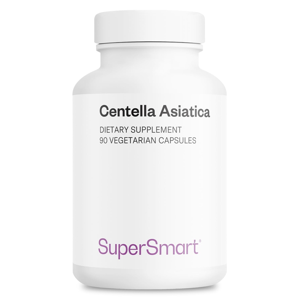 SuperSmart - Centella Asiatica 180 mg per dag - Gotu Kola Ekstrakt Supplement | Ikke-GMO & Glutenfri - 90 vegetariske kapsler