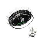 Lashify Curl 10mm Gossamer Eyelash utvidelser Påfyll i Ombre Grønn, lett DIY Falske Lashes for et naturlig utseende