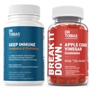 Dr. Tobias Deep Immune Probiotika & Prebiotika og Apple Cider Vinegar Gummies, støtter Digestive Helse, Gut Immune Funktion, Cleanse & Detox for menn og kvinner med 4.4. Million CFU & Moren