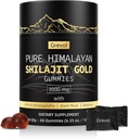 Himalayan Shilajit Gummies: Gold Grade Shilajit rik på Ashwagandha Fulvic Acid & 85+ Trace Minerals - Ingen tilsatt sukker - Individuelt innpakket - for menn og kvinner - 60 Gummy