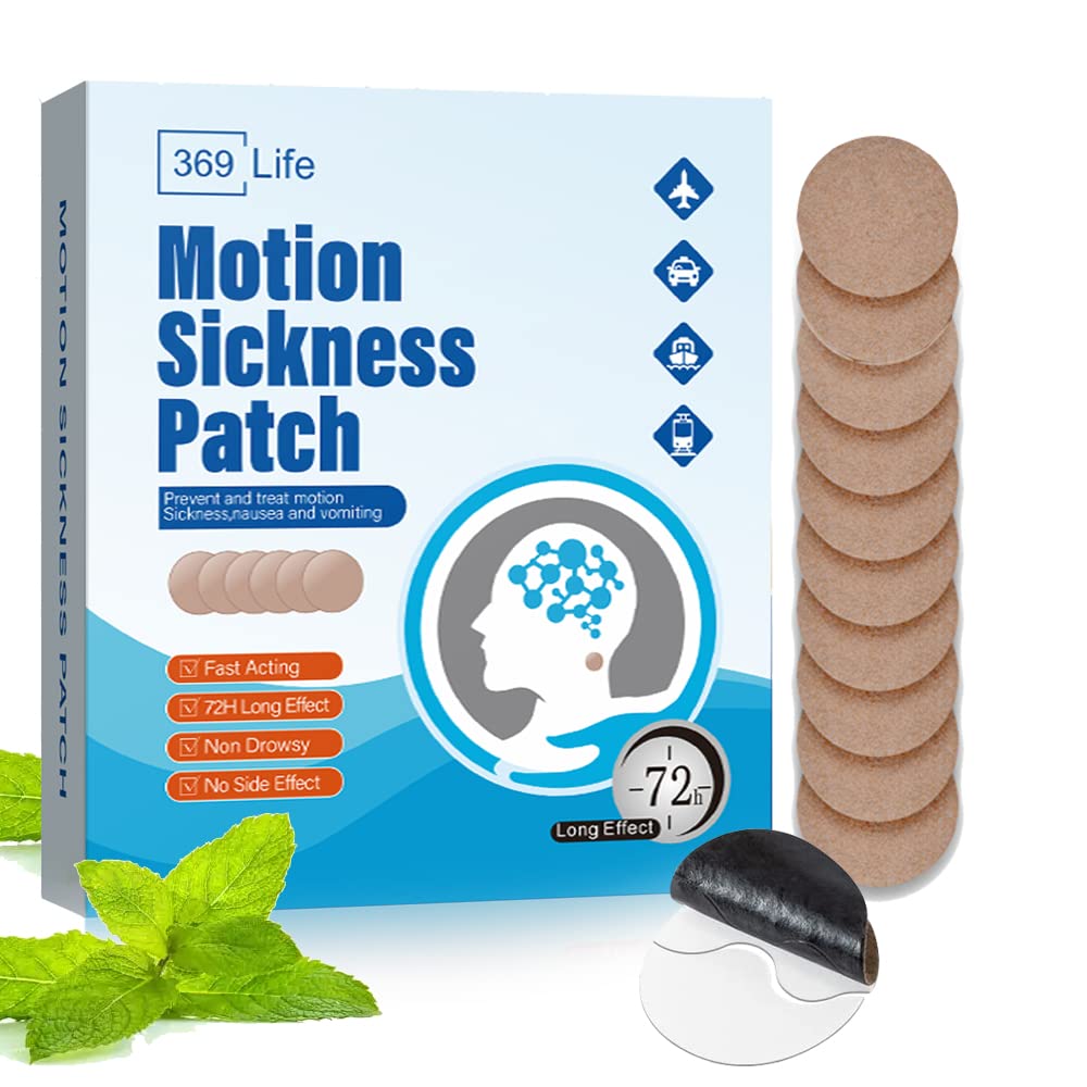 Bevegelsessykhet Patches, sjøsykhet Patch for Cruise - voksne og barn ((10 Count - Pack of 1))