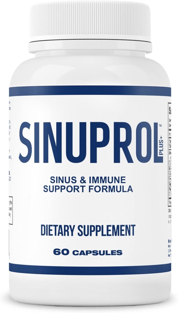 Mizzle SinuProl Nasal & Immune Support Supplement med Quercetin med Bromelain, Ideell alternativ for mennesker som rely på naturlige Sinus Decongestant, Sinus renser eller naturlig antihistain, 60 kapsler