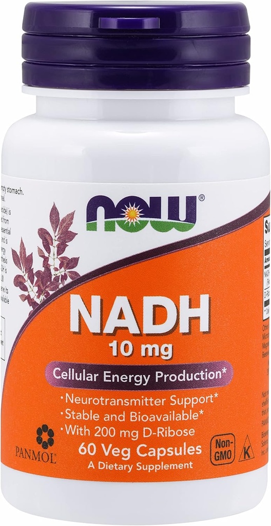 Nå mat NADH med Ribose, 10 mg, 60 Vcaps