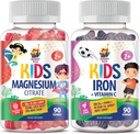 SUNNY SAM Iron Gummies for barn og magnesium Gummies for barn og voksne - 100 mg - Calm Magnesium Chews