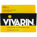 Vivarin, Koffeinpiller, 200 mg koffein i hver tablett, trygt og effektivt hjelper deg å holde deg våken, varslingshjelp, energitilskudd, 16 tabletter - 1 pakke