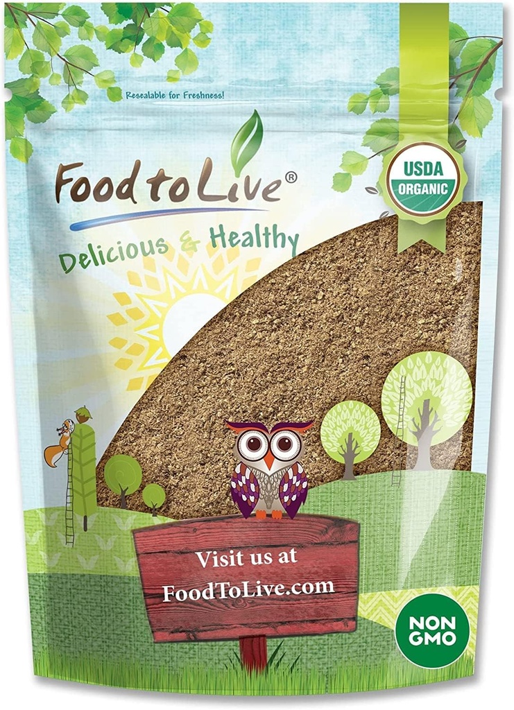Mat å leve organisk Psyllium Husk pulver, 2 pund - ikke-GMO, Kosher, Ultra Fine, Unsweeted, Unslavored, rik på fiber, naturlig mattykker, flott for baking, rå, bulk, vegansk, ketovennlig