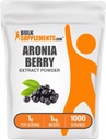 BulkSupplements.com Aronia Ekstrakt pulver - Aronia Berry Extract, Chokeberry Supplement - Glutenfri, 1g per servering, 1kg (2,2 lbs) (Pack of 1)