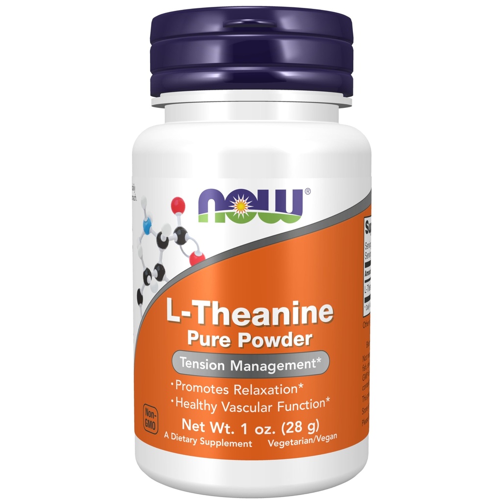 NÅ Mattilskudd, L-Theanine Pudder, Tension Management*, Aminosyre, 1-Ounce