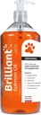 Brilliant lakseolje for hunder, katter og valper | Omega 3 Fish Oil Liquid Supplement med DHA, EPA fettsyrer | støtter huden og Coat, immunsystem & felles funksjon | Hofseth BioCare (34oz)