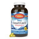 Carlson - Tenåring Smart Catch, 700 mg Omega-3s, Kognitiv utvikling, Brain Function & Vision Support, Lemon, 180 Softgels