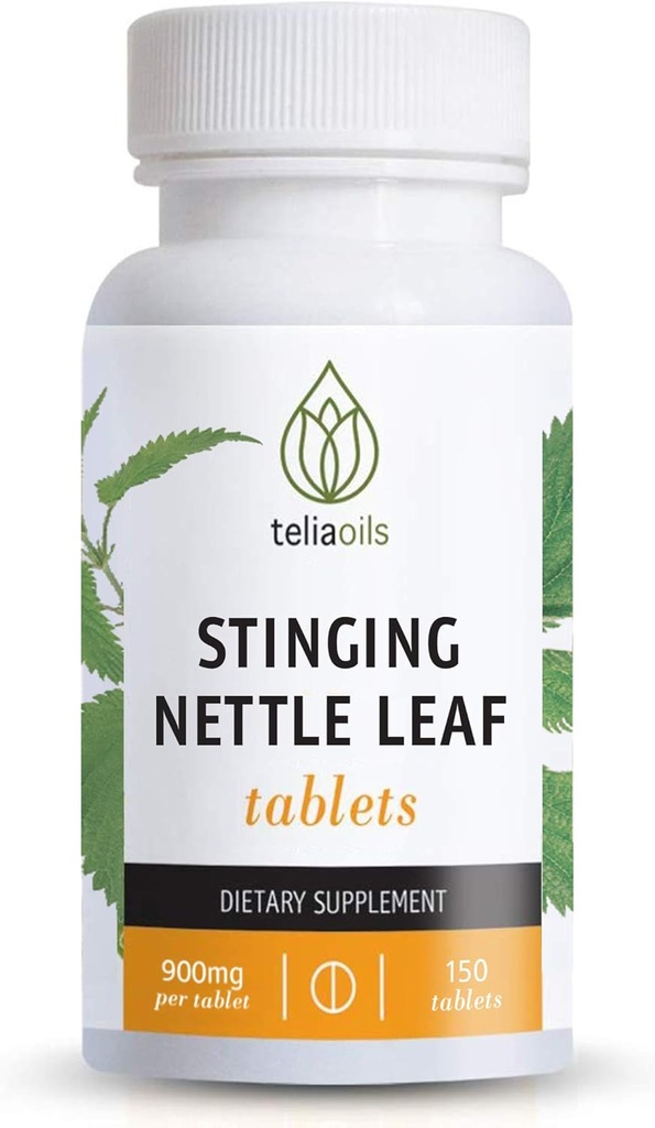 Teliaoils Nettle Leaf Capsules 900mg – Stinging Nettle Extract Tabletter for sesongvennlig relief, immun- og pustestøtte – 150 Vegankapsler