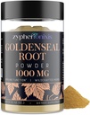Goldenseal Root Powder Organic 1000 mg - Goldenseal Powder Supplement for immun & Gut, ren og naturlig Herbal Goldenseal Supplement, Glutenfri - 60 Serveringer(1 flaske)