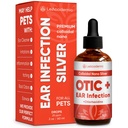 Hundeøreinfeksjonsbehandling Øreinfeksjonsbehandling for hunder og katter | Cat Cleaner Drops | Chlorhexidine Vaske for kjæledyr | Hjelper med otic irritasjoner og klør | Nano Silver | 2 Oz