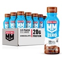 Muskelmelk Zero Protein Shake, sjokolade,20g Protein, Zero Sukker, 100 kalorier, kalsium, vitaminer A, C & D, 4g Fiber, Energiizing Snack, Treningsgjenvinning, Emballasje May Vary,11.16 Fl Oz (pakke på 12)