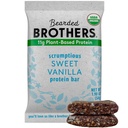 Bearded Brothers Organic Protein Bars, Vanilla (10 Pakke) - 11g Plante Basert Protein Glutenfri Vegan, Ikke-GMO Sunn Snacks for voksne God kilde til fiber