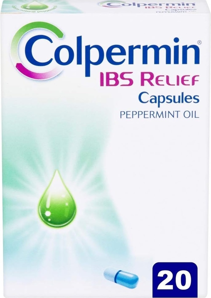 Colpermin Peppermynt Olje Kapsler 20 Kapsler for irritabel Bobel syndrom