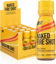 Naked ernæring Naked Fire Shot - Natural Energy Shots, Ginger Root, Rå Apple Cider Vinegar, Organic Ginseng & Ashwagandha, Detox, Energi wellness Shots - 2.5Oz, 12 Pack