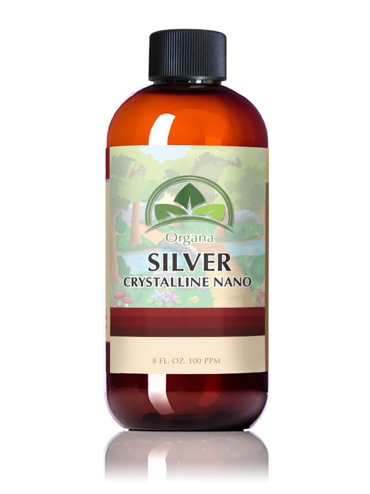 Organa Nano Colloidal Silver 8 oz (100 PPM) - Den beste kolloidal sølv - kolloidale mineraler