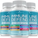 8 i 1 immunforsvarsstøtte, immunisme vitaminer Supplement Booster med sink 50mg, Vitamin C Elderbær VIT D3 5000 IE, Turmeric Curcumin & Ginger, Echinacea - Allergi Relief for barn voksne