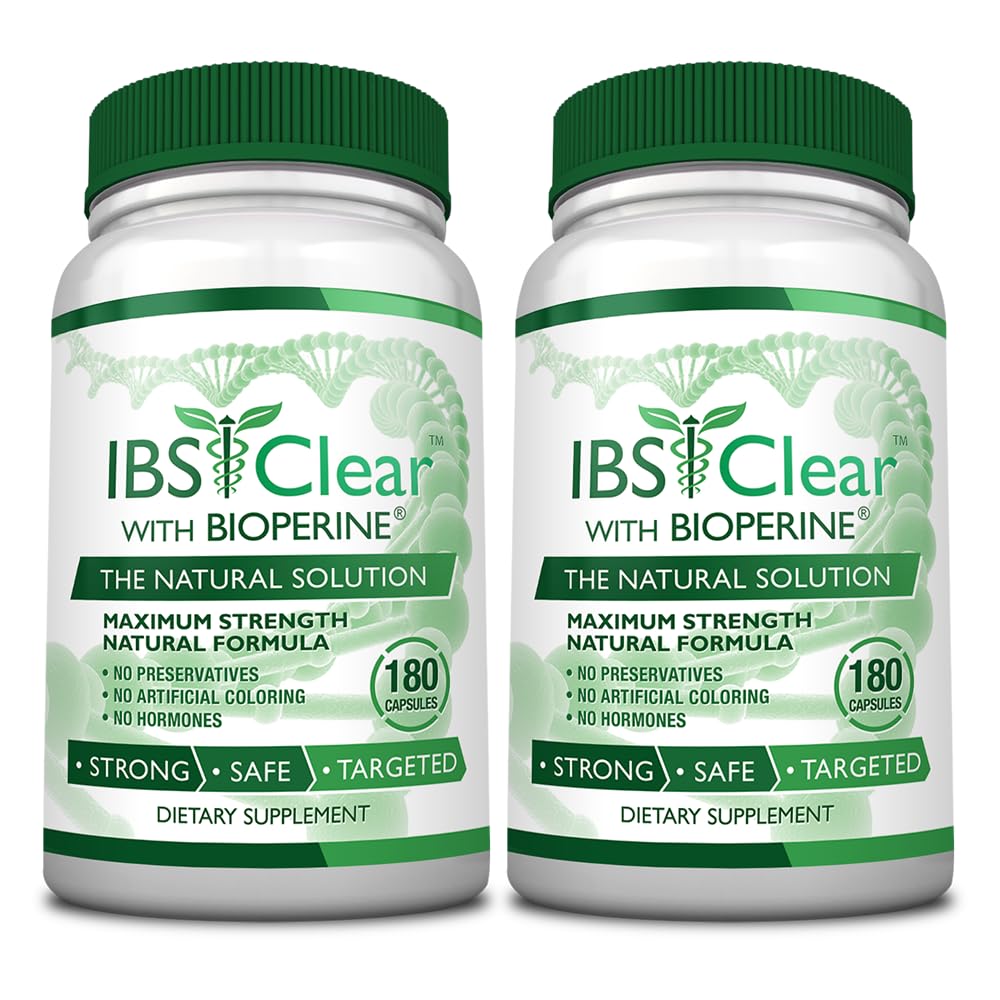 IBS-støtte - Vitamin D, Psyllium Husk, Fennel - 180 Kapsler - 3 måneders forsyning
