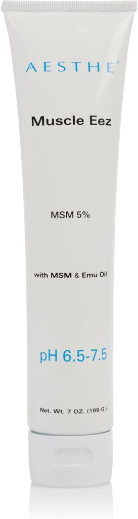 Aesthe Muscle EEZ Joint & Muscle Recovery Gel - Soothing Gel med 5% MSM & Emu olje for velvære - Naturlig Botanisk Formel med Aloe Vera - Terapeutisk Gel for muskler, ledder, Strains - 7 oz