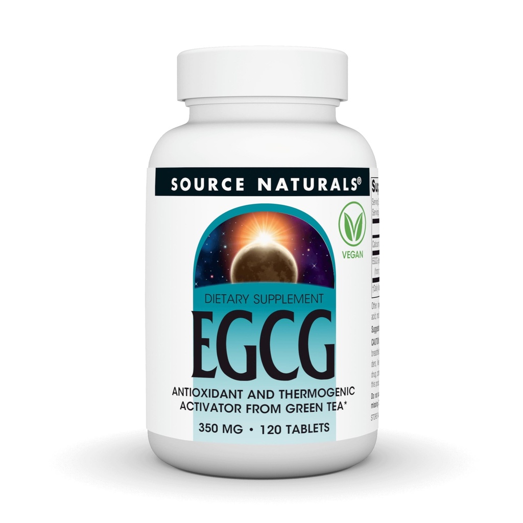 Kilde Naturals EGCG, Antioksidant og termogen aktivator fra grønn te*, 350 mg - 120 tabletter