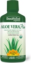 Country Life Realfood Organics Liquid Aloe Vera Plus - Støtter Digestiv helse & immunsystem - med Slippery Elm, Ginger, Turmeric, Peppermynte - Organic ACTIvaloe, Qmatrix Prosess - 32 oz