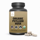 Organisk Psyllium Husk Kapsler 750 mg, Naturlig Fiber Supplement for Gut Helse* - Alternativ til Psyllium Husk pulver, Zealthy Life, 250 Kapsler
