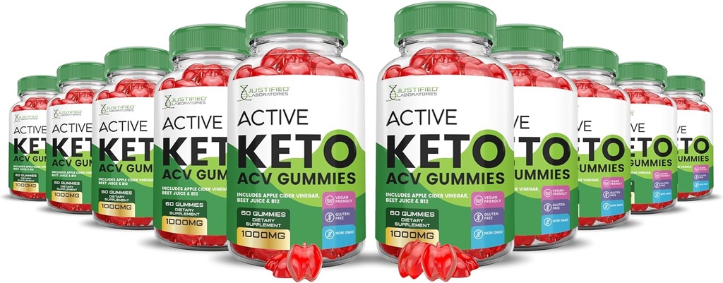 (10 Pack) Aktiv Keto ACV Gummier Avansert Formel 1000MG ActiveKeto Keto Gummies Apple Cider Vinegar Formulert med Pomegranate Beet Juice pulver B12 Vegansk Ikke GMO 600 Gummys